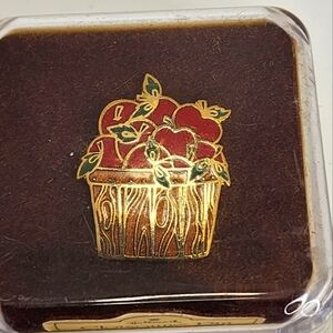 Hallmark Apples in a Basket Brooch
